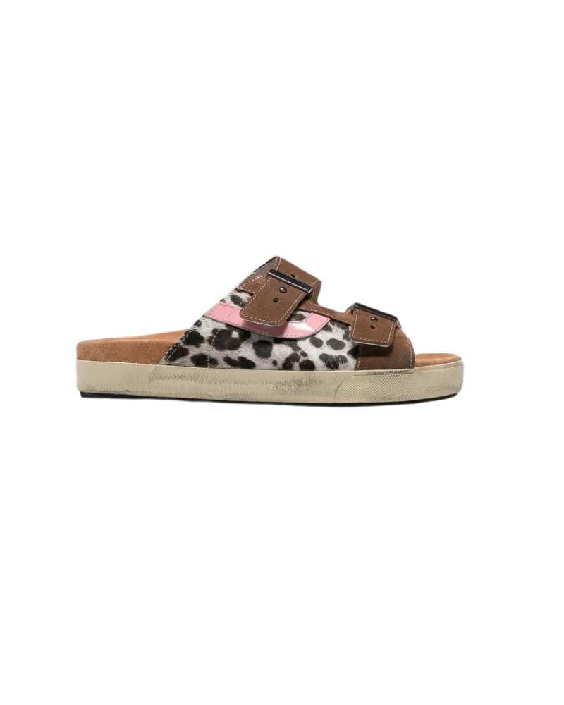 Sandales Sundl Leopard / Fluo Pink - Hidnander®