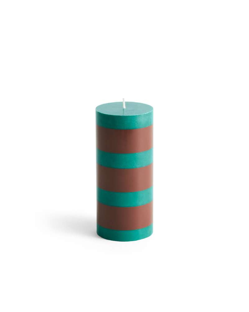 Bougie Colonne Vert et Marron Petit - HAY