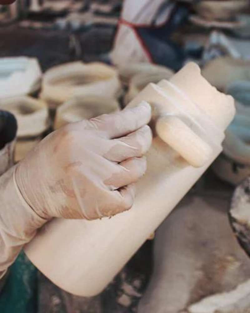 Vase Rayée en Grès - Asa
