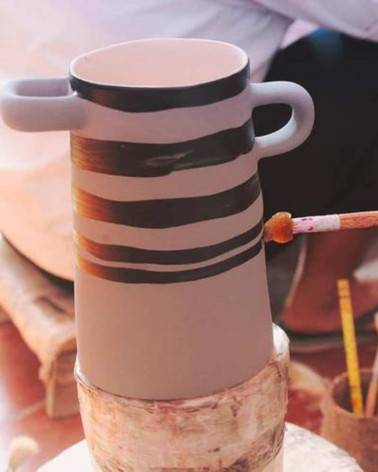 Vase Rayée en céramique - Asa