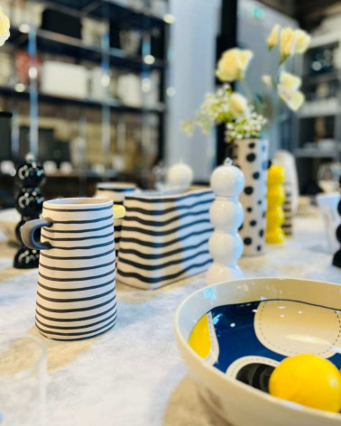 Vase Rayée en céramique - Asa