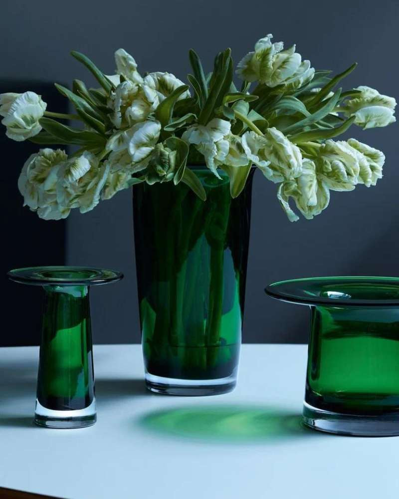 Vase/lanterne Victoria à la silhouette conique en verre - LSA