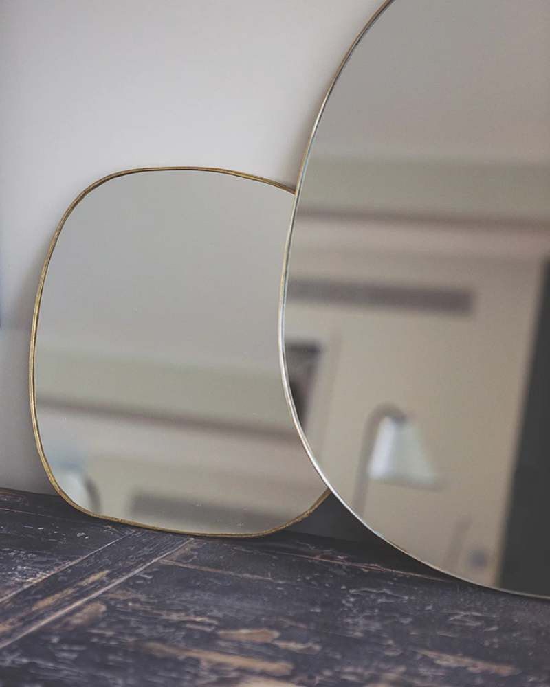 Miroir en laiton serti main AME - Caravane