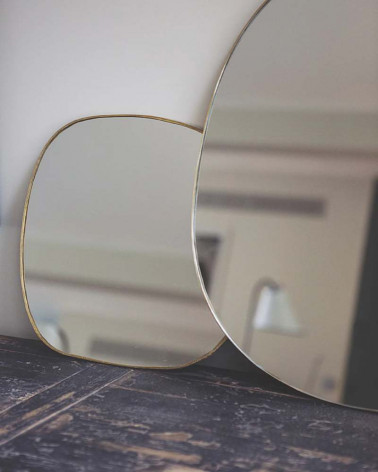 Miroir en laiton serti main AME - Caravane