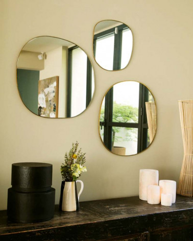 Miroir en laiton serti main AME - Caravane