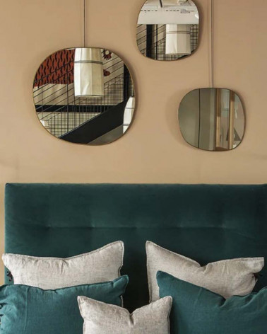 Miroir en laiton serti main AME - Caravane