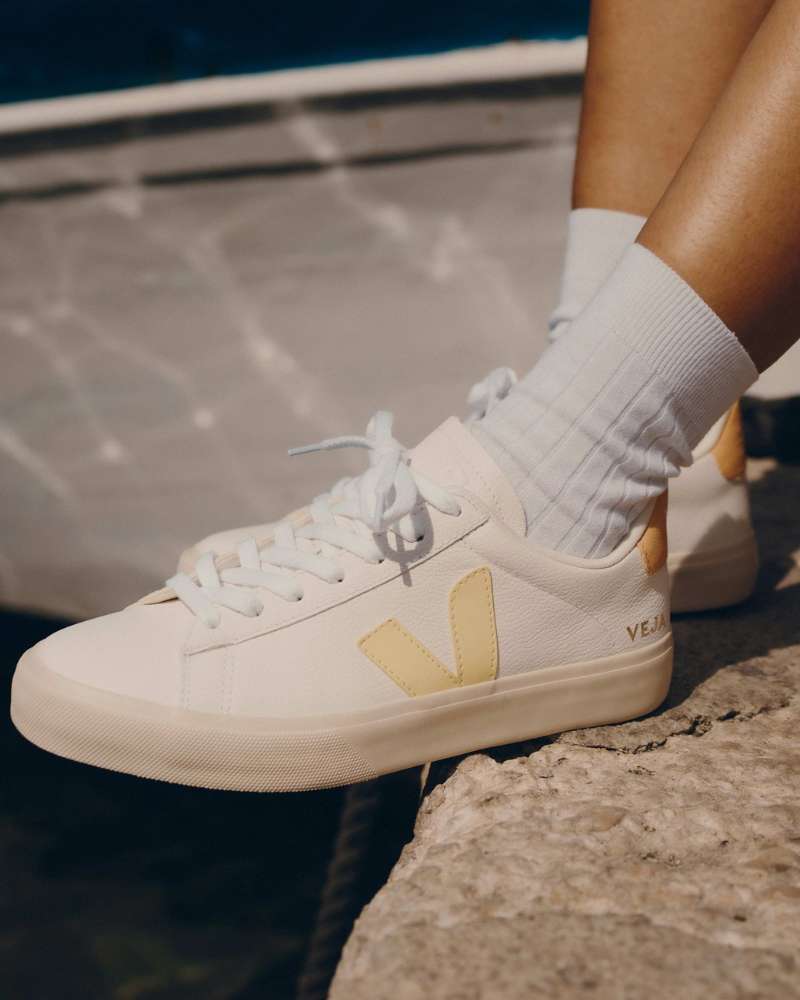 Sneakers V-10 CWL LEATHER WHITE SUN PEACH - Veja