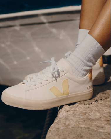 Sneakers V-10 CWL LEATHER WHITE SUN PEACH - Veja