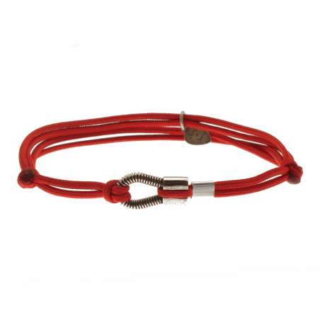 Bracelet Cordon Me Argent Vieilli Noeud Couliss