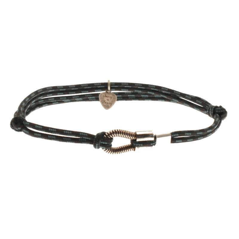 Bracelet Cordon Me Argent Vieilli Noeud Couliss