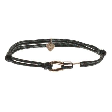Bracelet Cordon Me Argent Vieilli Noeud Couliss