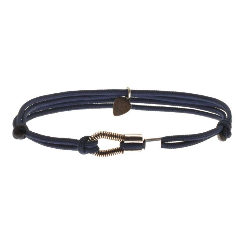 Bracelet Cordon Me Argent Vieilli Noeud Couliss