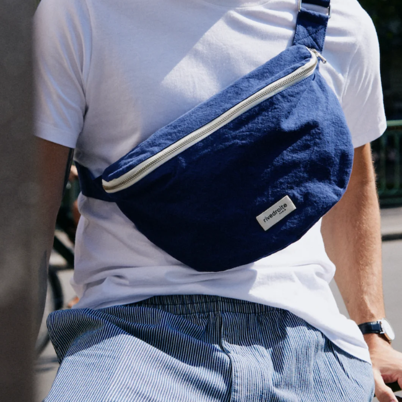 Sac banane Custine XL Bleu Nuit - Rivedroite