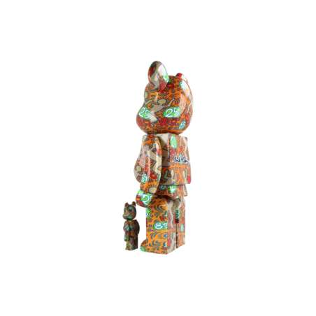 Sculpture Bearbrick Keith Haring 400% + 100% - MediCom Toy