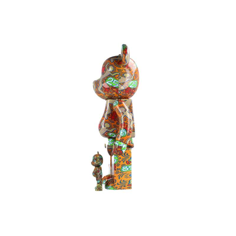 Sculpture Bearbrick Keith Haring 400% + 100% - MediCom Toy