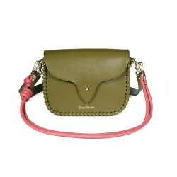 Sac West en cuir de veau Craie