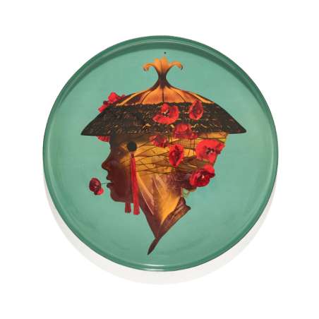Plateau rond en fer - Ganzgaï