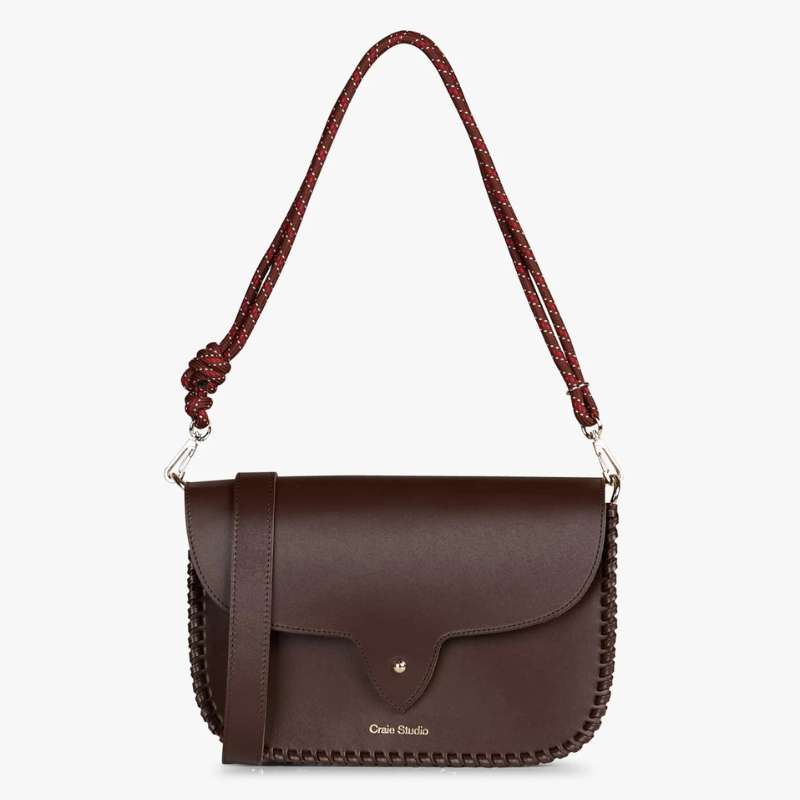 Sac bandoulière en cuir WISH Craie