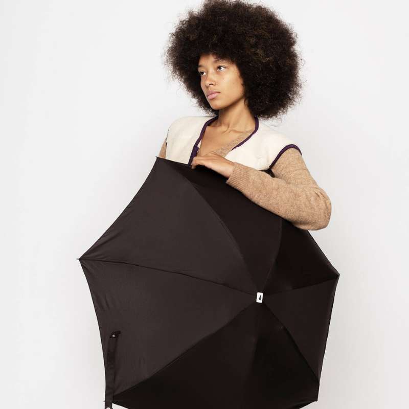 Mini parapluie chocolat noir – micro & solide – EDWIGE