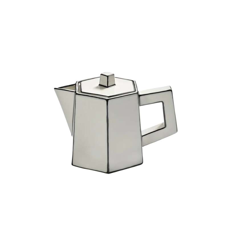 Tea Pot White/black Carte Blan