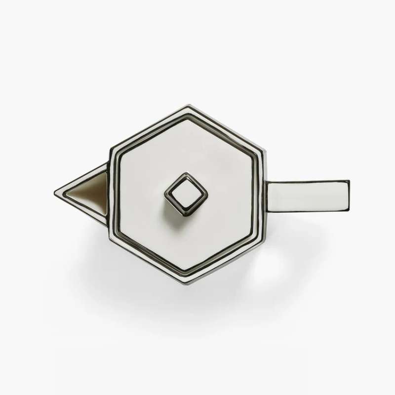 Tea Pot White/black Carte Blan