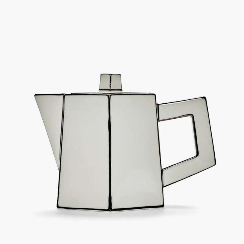 Tea Pot White/black Carte Blan