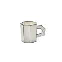 Tea Cup White/black Carte Blan