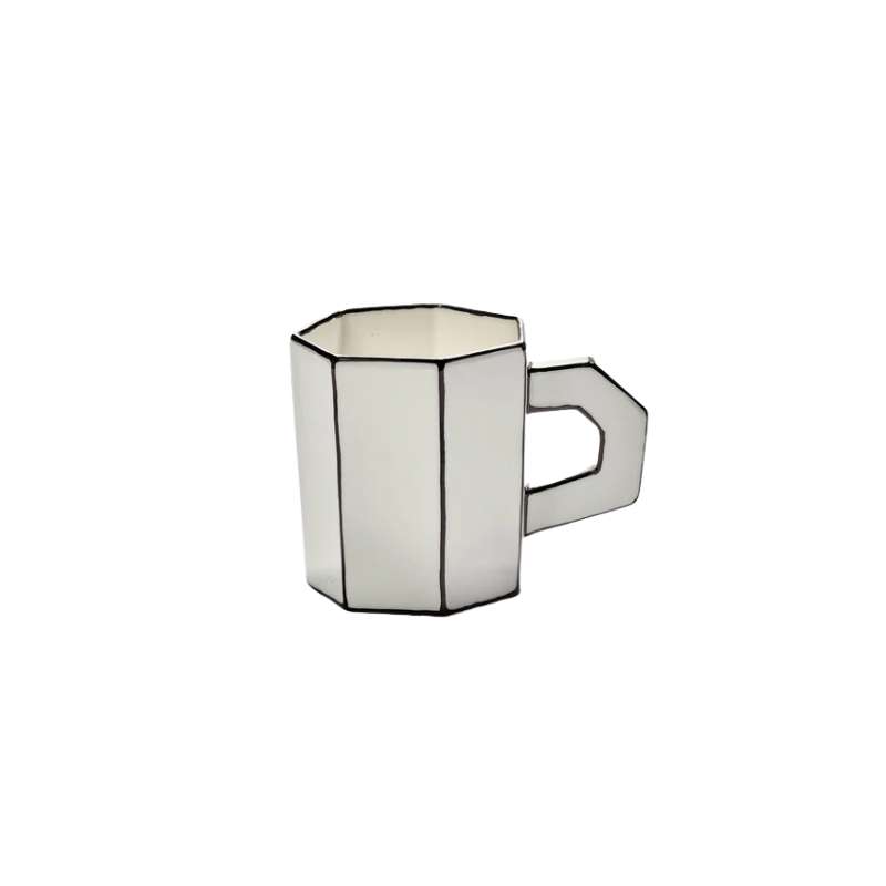 Tea Cup White/black Carte Blan
