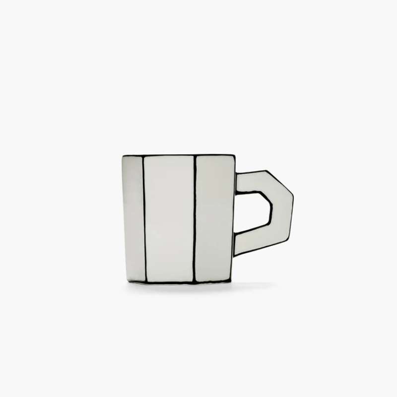 Tea Cup White/black Carte Blan