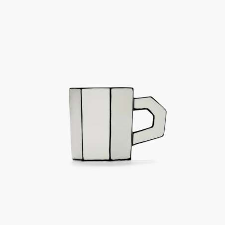 Tea Cup White/black Carte Blan