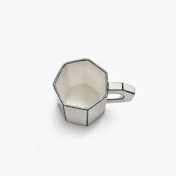 Tea Cup White/black Carte Blan