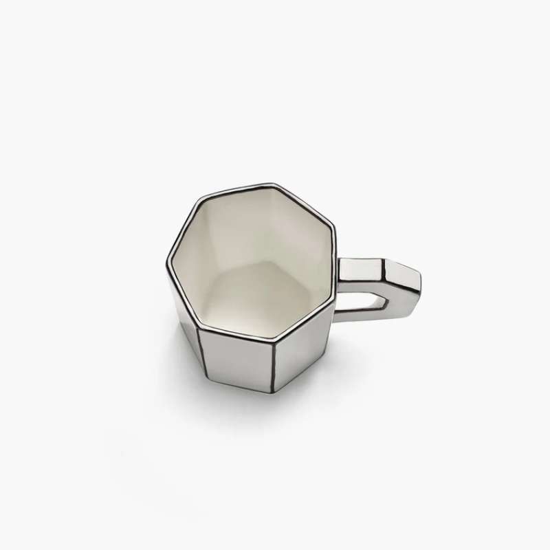 Tea Cup White/black Carte Blan