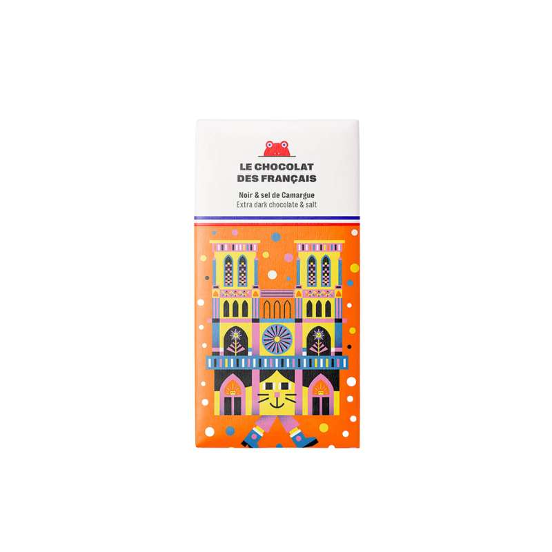 Tablette de chocolat noir & sel de camargue « Notre-Dame » - Le Chocolat des Français 