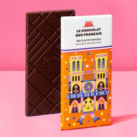Tablette de chocolat noir & sel de camargue « Notre-Dame » - Le Chocolat des Français 