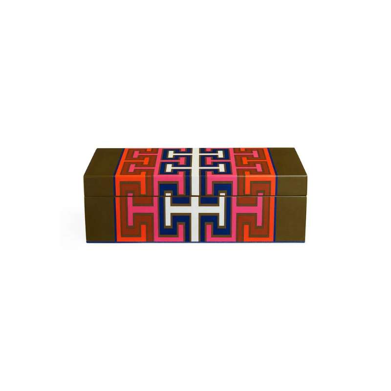 Boîte de rangement décorative en bois laqué - Jonathan Adler