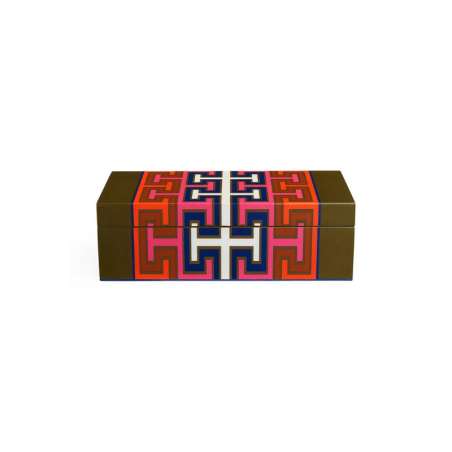 Boîte de rangement décorative en bois laqué - Jonathan Adler