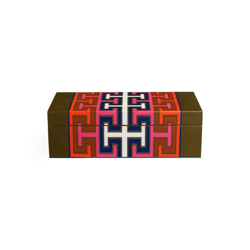 Boîte de rangement décorative en bois laqué - Jonathan Adler
