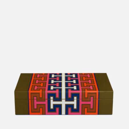 Boîte de rangement décorative en bois laqué - Jonathan Adler