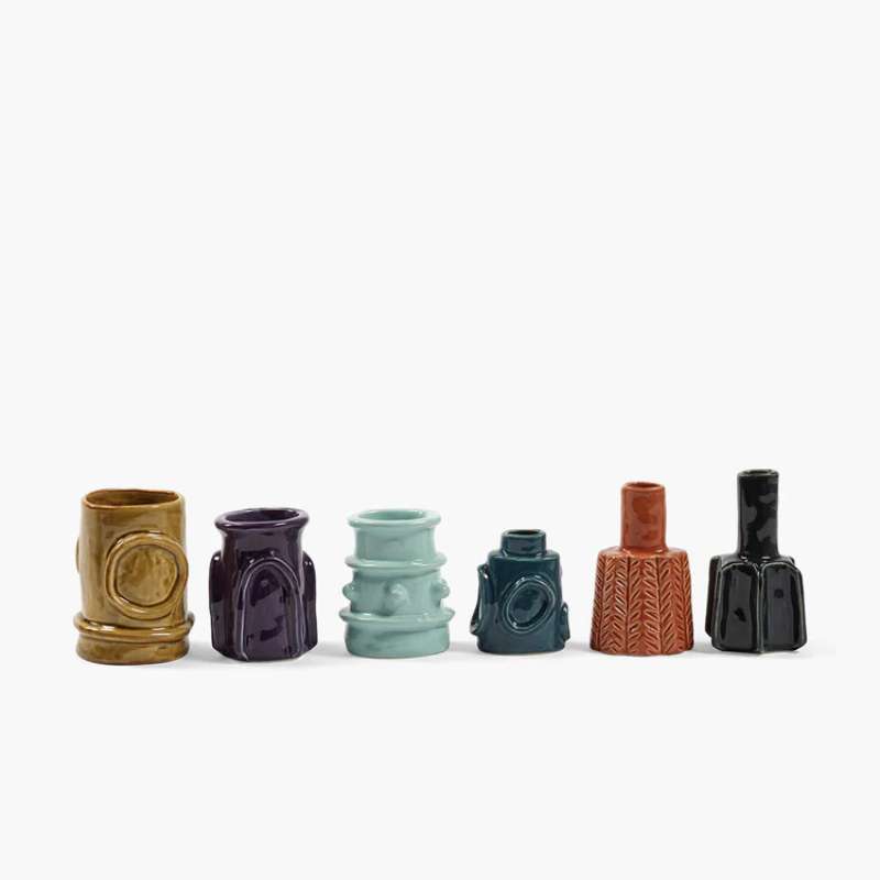 Vase Ass/6 Glazed Molly