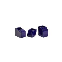 Vase Mini Ass/3 Blue Silos