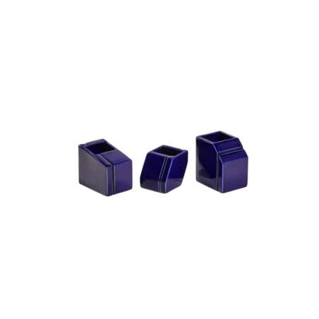 Vase Mini Ass/3 Blue Silos