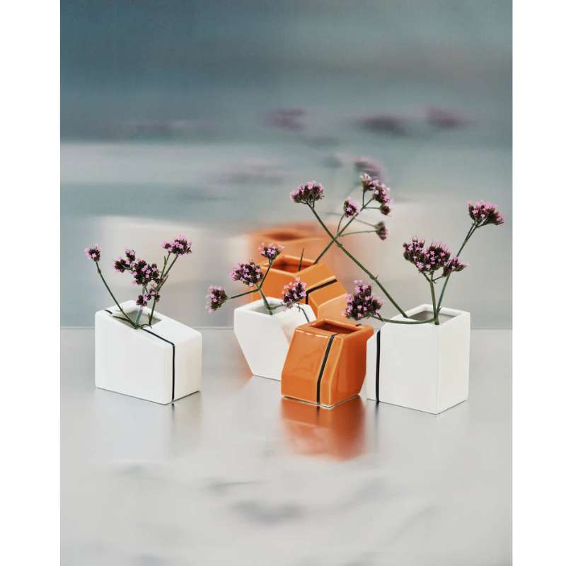 Vase Mini Ass/3 Blue Silos
