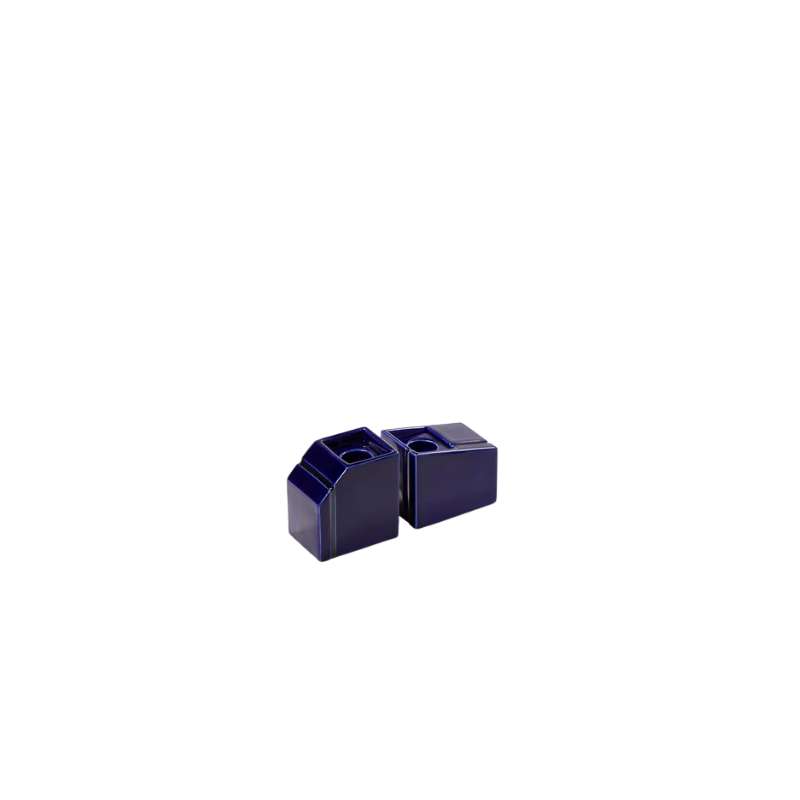 Candle Holder Ass/2 Blue Silos