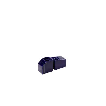 Candle Holder Ass/2 Blue Silos