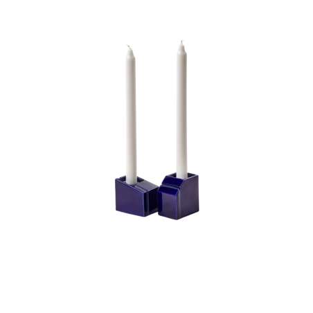 Candle Holder Ass/2 Blue Silos