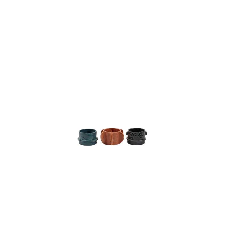 Tealight Holder Ass/3 Glazed M
