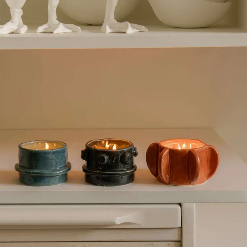 Tealight Holder Ass/3 Glazed M