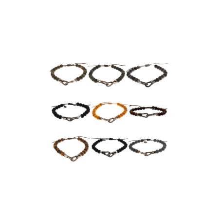 Bracelet Pierre Ronde You Monte Sur Fil Avec Macrame