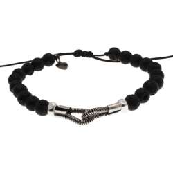 Bracelet Pierre Ronde You Monte Sur Fil Avec Macrame