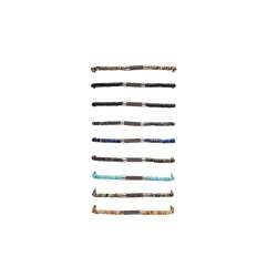 Bracelet Pierre Rondelle Turn Monte Sur Fil Avec Macrame